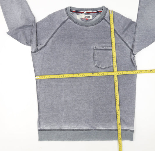 Tommy Hilfiger Men's Grey L Pullover Sweatshirt Crew Neck Casual Top