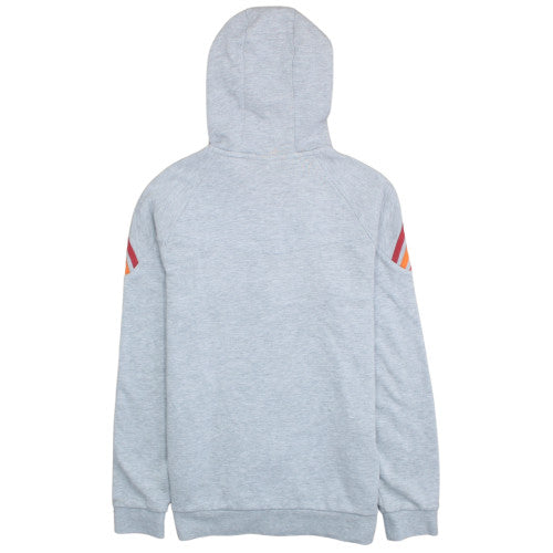 adidas Boys Grey Full Zip Hoodie 15-16Y Sports Fleece Sweatshirt
