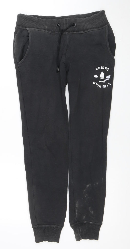 Adidas Women’s Black XS Jogger Sweatpants Tapered Fleece