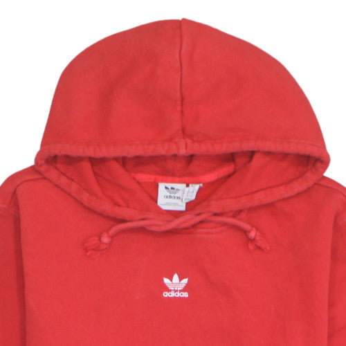 Additional view of Adidas Women Red Pullover Hoodie Small Cotton Fleece Casual Sportswear