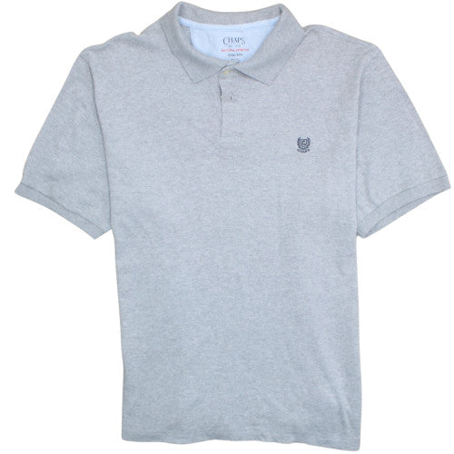Chaps Men's Grey 3XL Big & Tall Classic Fit Stretch Polo Shirt