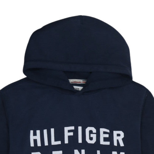 Hilfiger Denim Men's Blue XL Pullover Hoodie with Logo