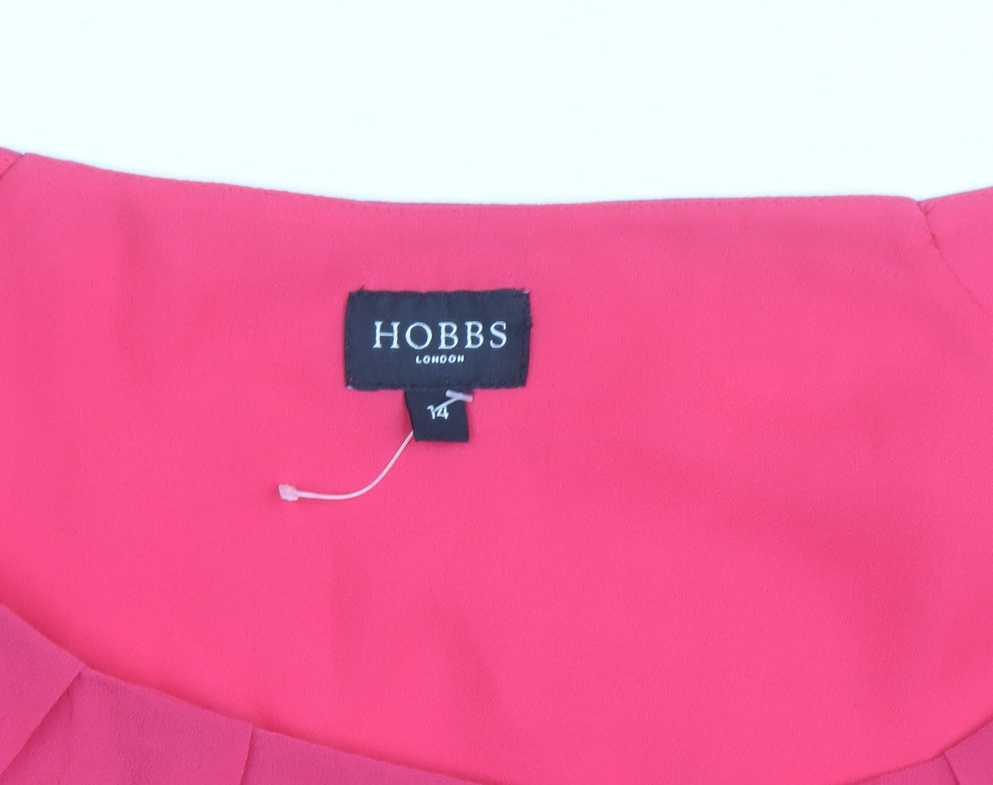 Hobbs Women’s Pink Sleeveless Blouse Size 14 Lightweight Chiffon Top