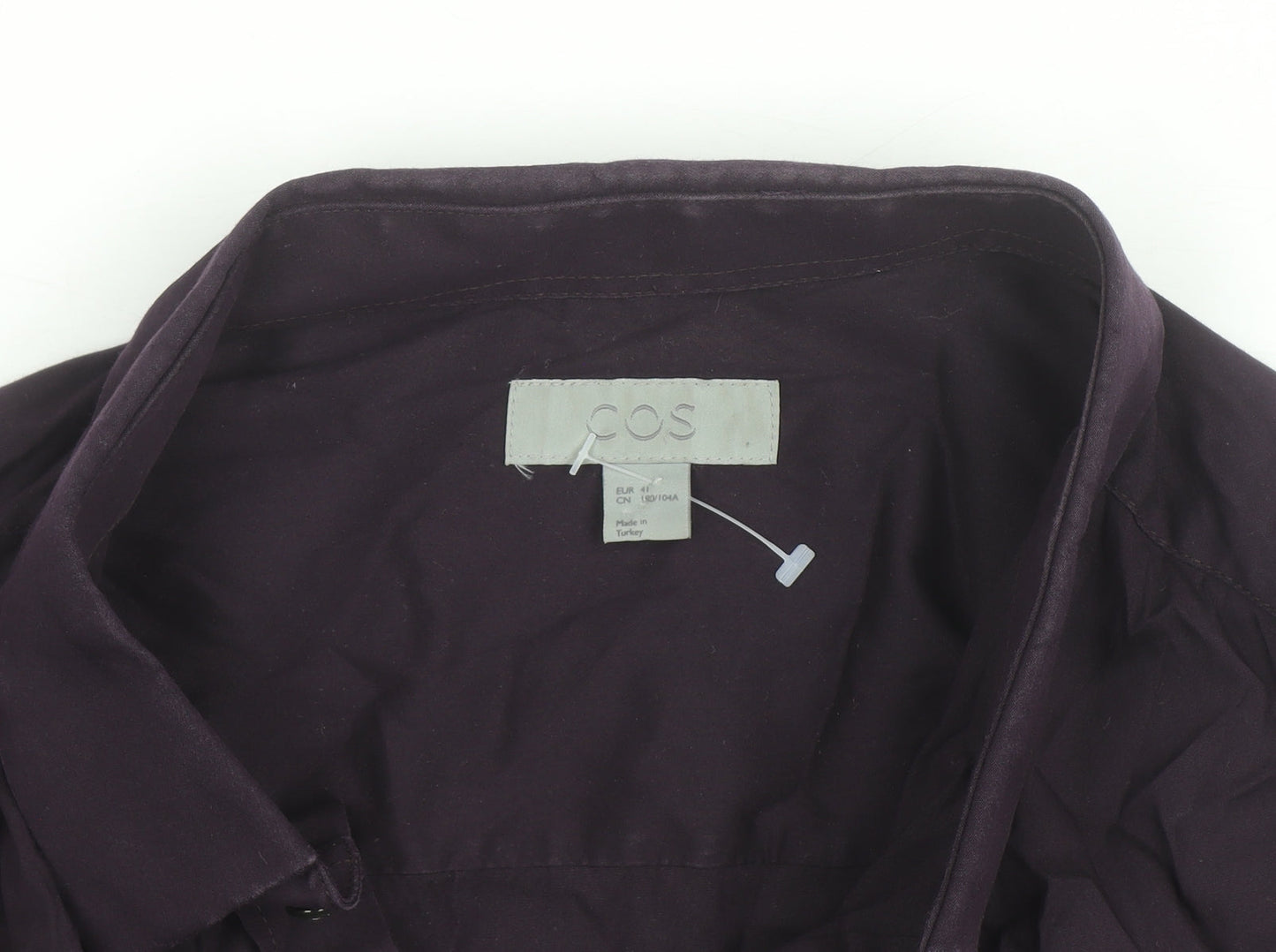 Additional view of COS Men's Purple Classic Long Sleeve Cotton Dress Shirt, size 41