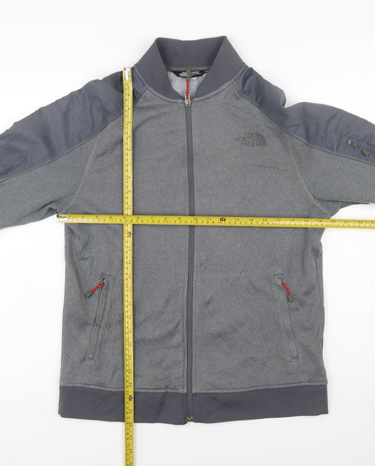 The North Face Men's Grey Full Zip Fleece Sweatshirt S