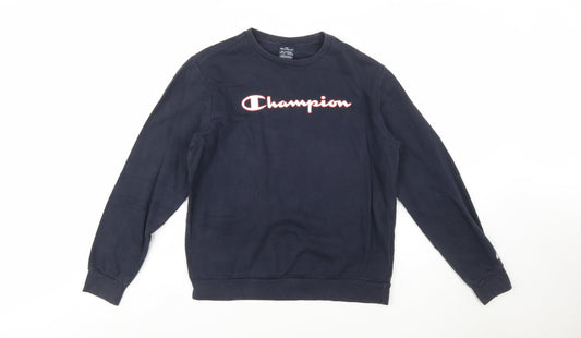 Champion Boys Navy Blue Crew Neck Pullover Sweatshirt 15-16 Years 2XL