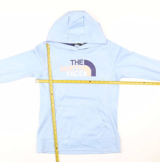 The North Face Women's Light Blue Pullover Hoodie Medium Polyester