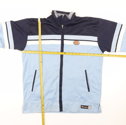 Champion Men's Blue Full Zip Retro Sports Sweatshirt Size S