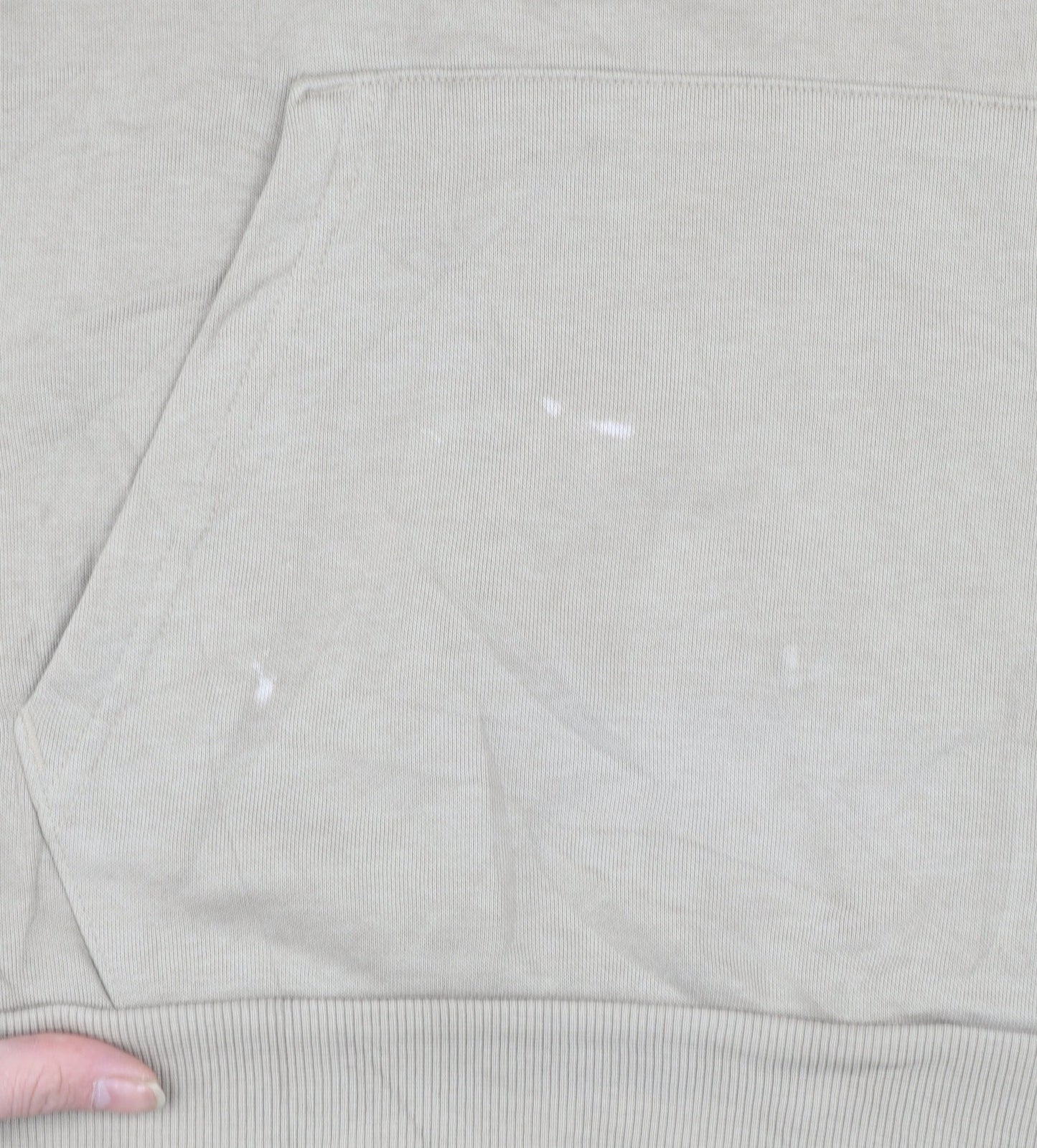 Additional view of Puma Men's Beige Pullover Hoodie Medium Logo Fleece Sweatshirt