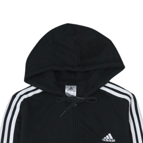 Adidas Women's Black Full Zip Hoodie Size L Classic Hooded Sweatshirt