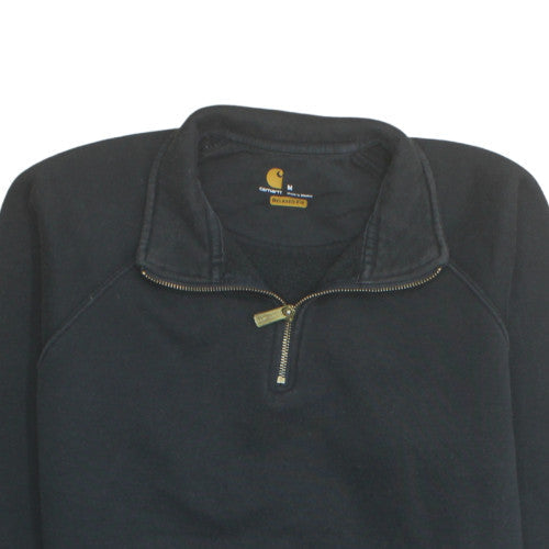Carhartt Men's Black Medium Pullover 1/4 Zip Relaxed Fit Sweatshirt