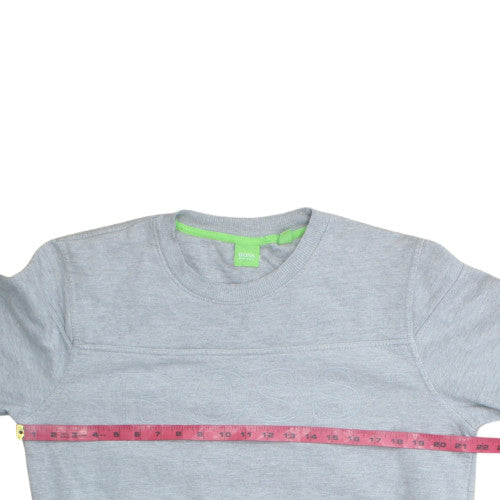 Hugo Boss Men’s Grey Logo Pullover Sweatshirt Size M