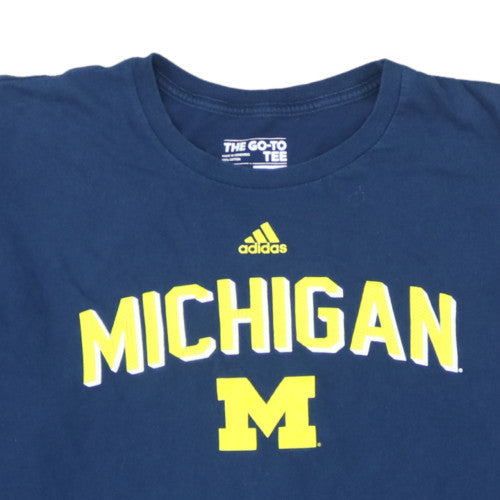 Adidas Men's Navy Michigan Graphic Short Sleeve T-Shirt XL