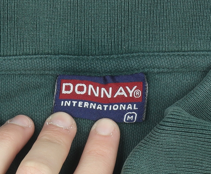Donnay International Men's Green Cotton Short Sleeve Polo Shirt M