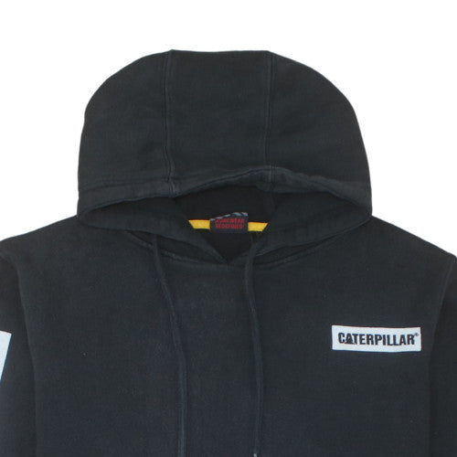 Caterpillar Men's Black Pullover Hoodie Size L Cotton Blend Workwear