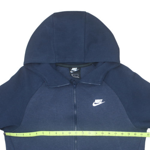 Nike Men's Blue Full Zip Hoodie Size M Cotton Blend