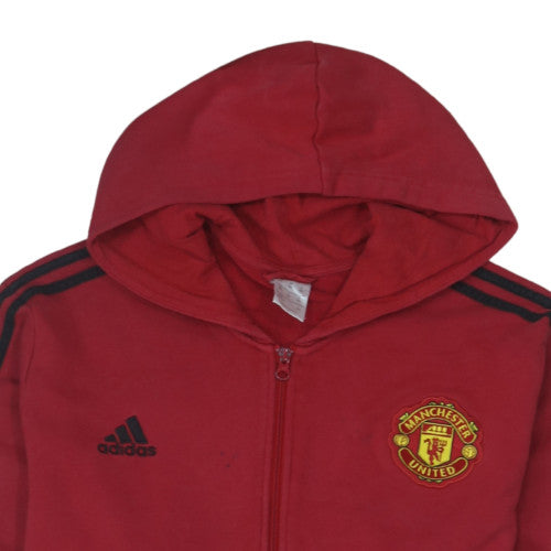Adidas Men’s Red 2XL Full Zip Manchester United Hoodie
