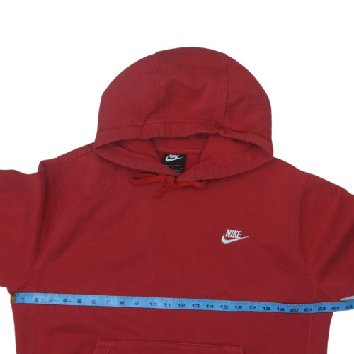 Nike Men's Red Pullover Hoodie M Classic Fleece Sweatshirt