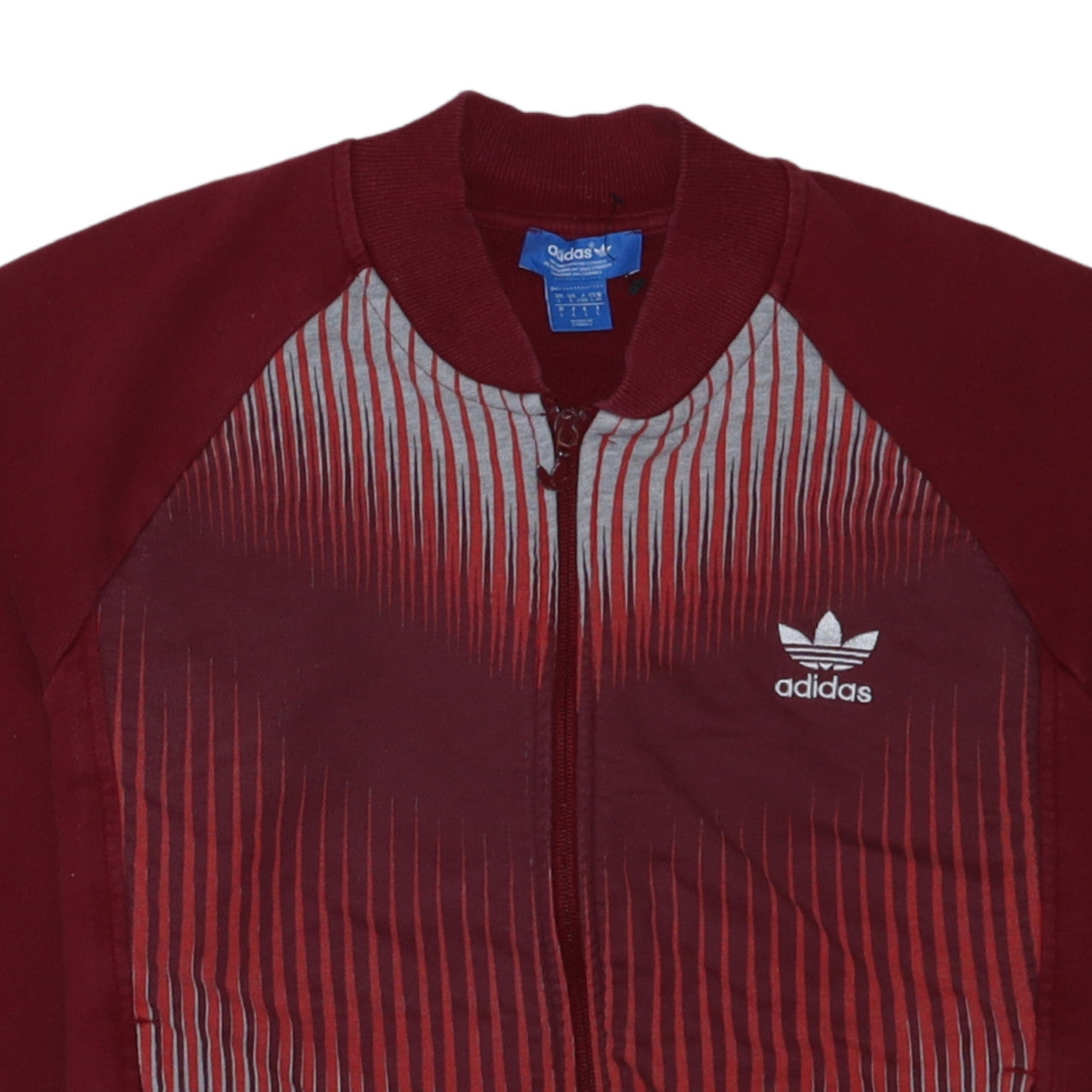Adidas Men’s Red Full Zip Graphic Sweatshirt L Regular Fit