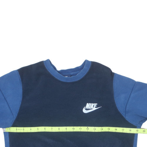 Nike Mens Blue Pullover Sweatshirt Crew Neck Long Sleeve Casual Jumper