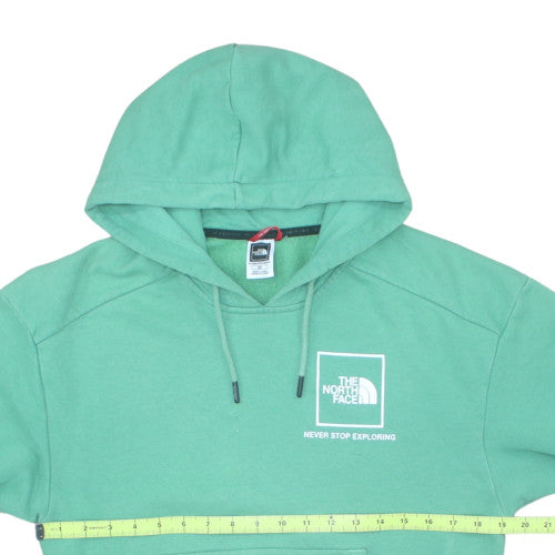 The North Face Womens Green Pullover Hoodie Small Cotton Blend