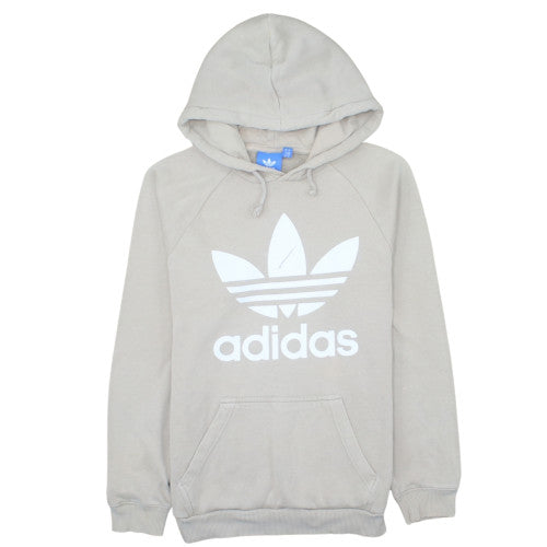 Adidas Womens Beige Pullover Hoodie Small Hooded Sweatshirt