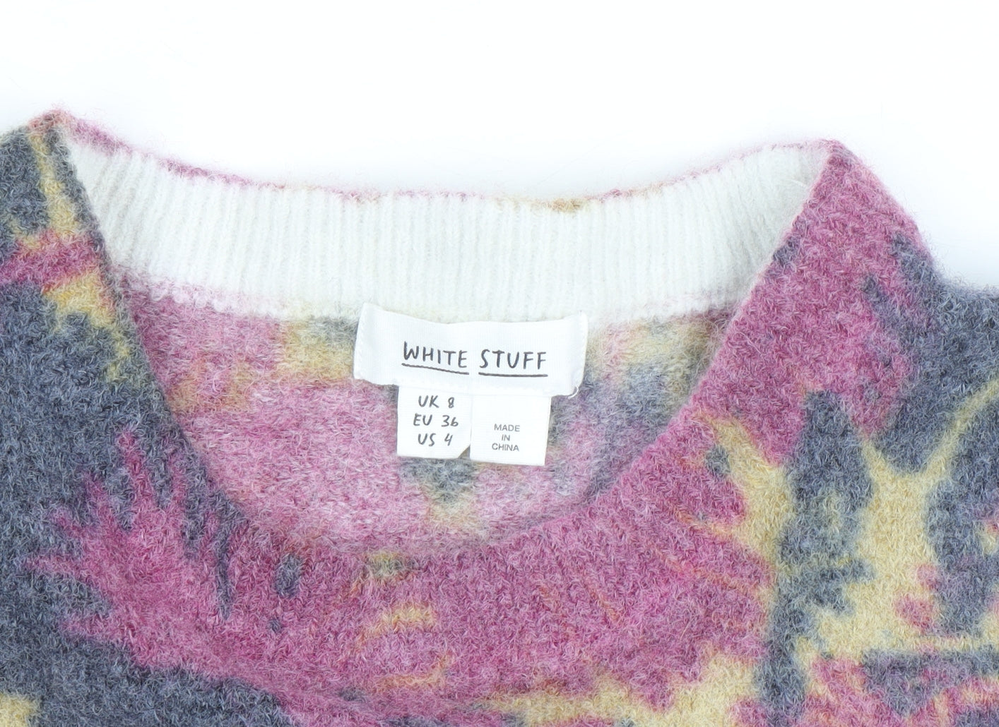 White Stuff Womens Multicoloured Wool Alpaca Jumper Size 8