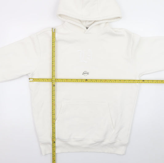 NBA Men’s White LA Lakers Pullover Hoodie Medium Fleece Sportswear