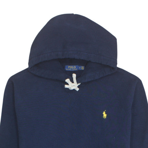 Ralph Lauren Men's Blue Pullover Hoodie M Embroidered Logo
