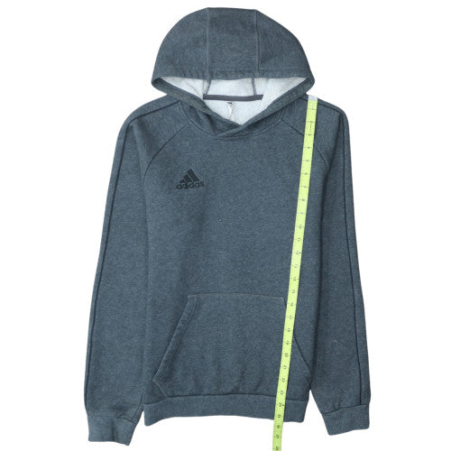 adidas Men's Grey Pullover Fleece Hoodie Size S Regular Fit