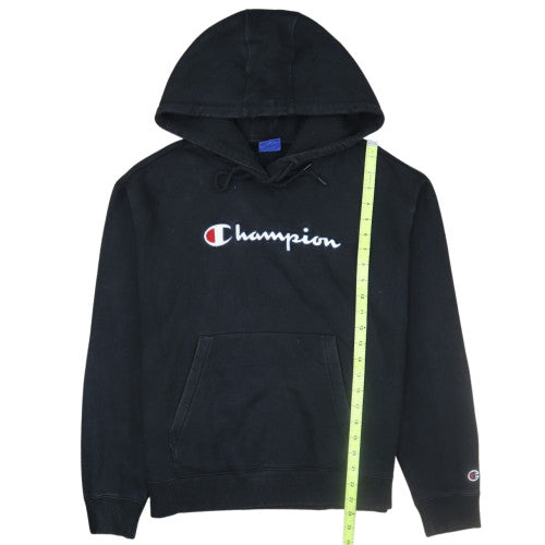 Champion Men's Black Pullover Hoodie Medium Embroidered Logo