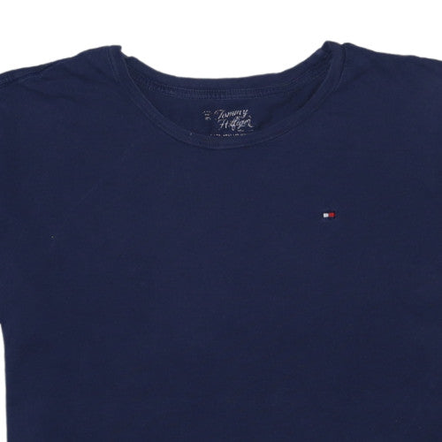 Tommy Hilfiger Men's Navy Blue Cotton Crew Neck T-Shirt Size L