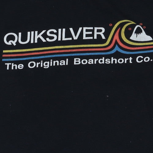 Quiksilver Men's Black XL Regular Fit Cotton Graphic T-Shirt