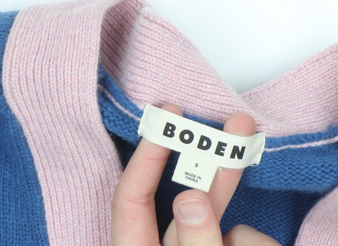 Boden Women’s Multicoloured Wool Cardigan Blue Pink Green Size S