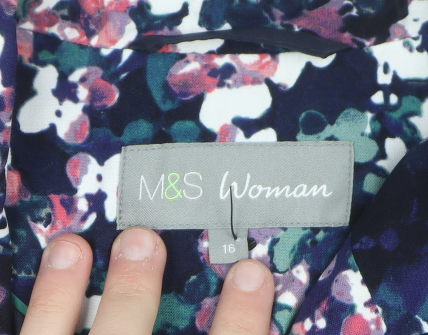 Marks and Spencer Women's Multicoloured Floral Blazer Size 16