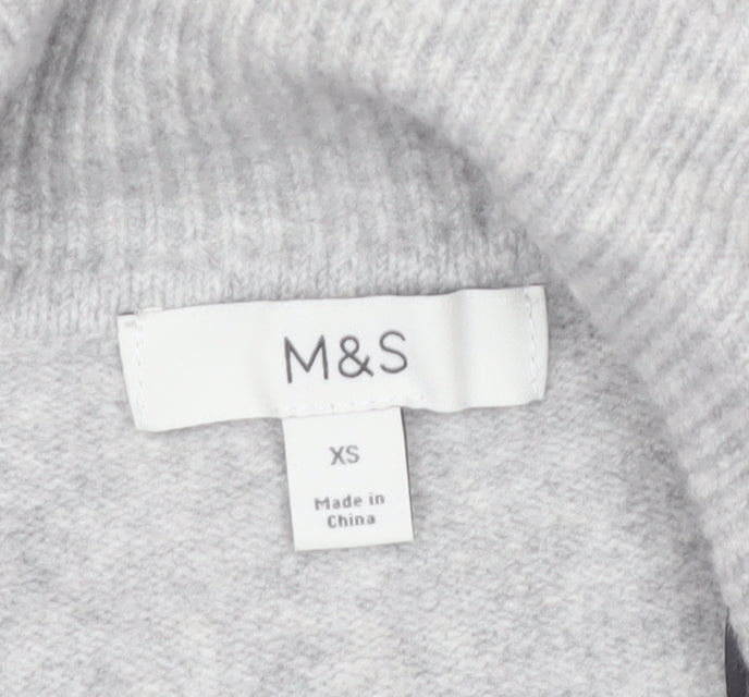Marks and Spencer Women’s Grey Collared Knit Cardigan XS