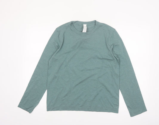 Lululemon Women Green Long Sleeve Slim Fit Nylon T-Shirt Size 8