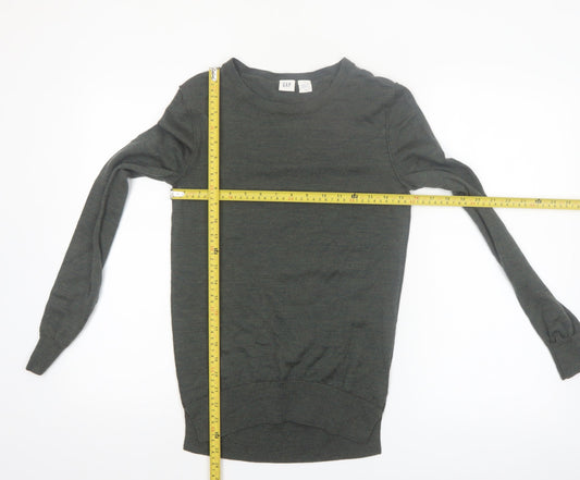 GAP Women's Green Merino Wool Crew Neck Pullover Jumper Size S