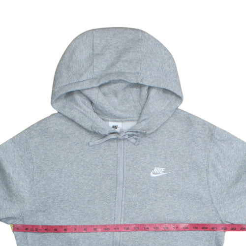 Nike Men's Grey Full Zip Fleece Hoodie Size M