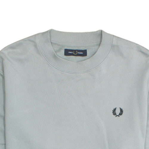 Fred Perry Men's Grey Crew Neck Cotton Sweatshirt Size L