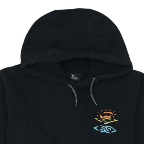 Additional view of Rip Curl boys’ black pullover hoodie 16 years surf logo fleece sweatshirt