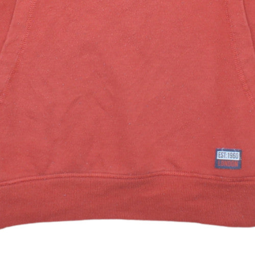 Lonsdale Men’s Red Pullover Hoodie L Logo Sports Fleece Sweatshirt