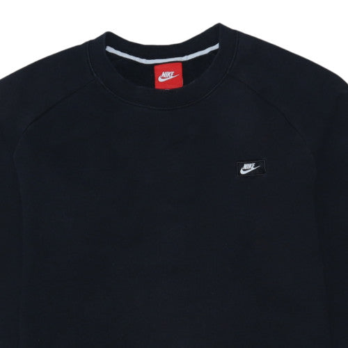 Nike Women's Black Cotton Blend Crew Neck Pullover Sweatshirt M