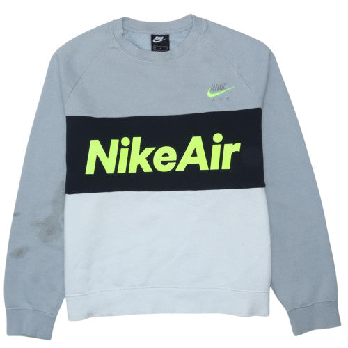 Nike Womens Grey Colourblock Pullover Sweatshirt Size M