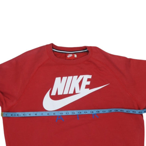 Nike Men's Red Air Logo Pullover Sweatshirt Size L