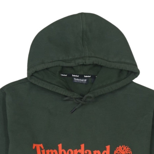 Timberland Men's Green Pullover Hoodie L Logo Graphic Outdoor