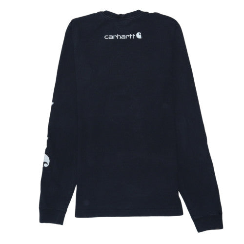 Carhartt Men's Black Relaxed Fit Logo Pullover Sweatshirt Size S