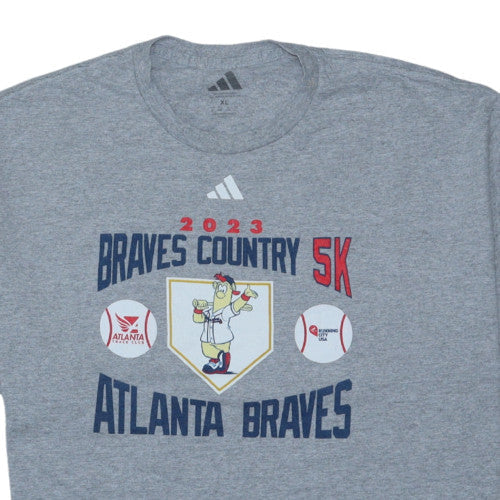 Additional view of Adidas men’s grey braves country 5k graphic t-shirt xl sports tee