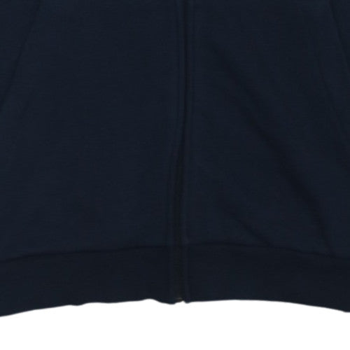 Adidas Mens Navy Blue Full Zip Hoodie XL - Classic Hooded Sweatshirt