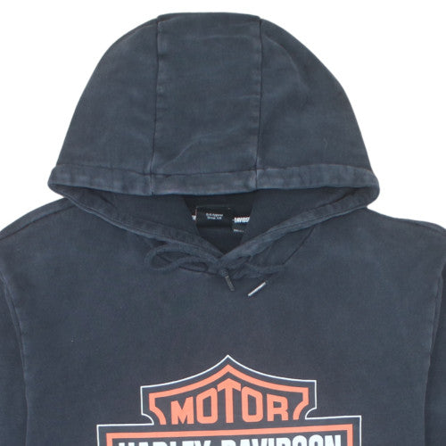 Harley-Davidson Men's Black 2XL Pullover Hoodie Relax Fit Cotton